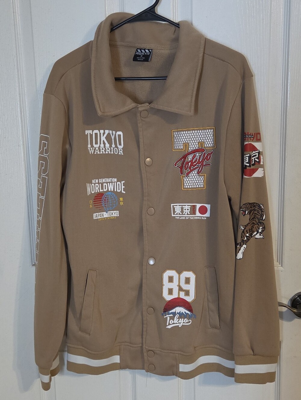RGSTR Tokyo Graphic Coach Jacket - Tan Medium